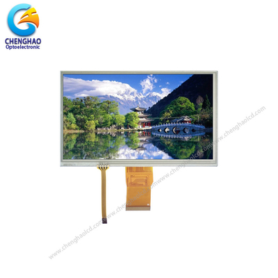 Display LCD TFT a larghe tempere da 7 pollici con schermo touch resistivo 1024x600 punti