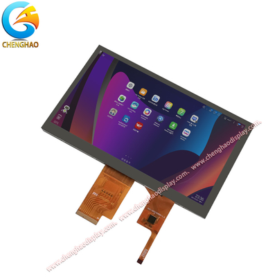 Pannello display a cristalli liquidi 1024x600, 300cd/m2 di luminanza, 7 pollici, con touch capacitivo