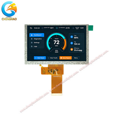 5 pollici IPS TFT LCD Display Module 1024x600 LVDS 500 Nits per HMI industriali